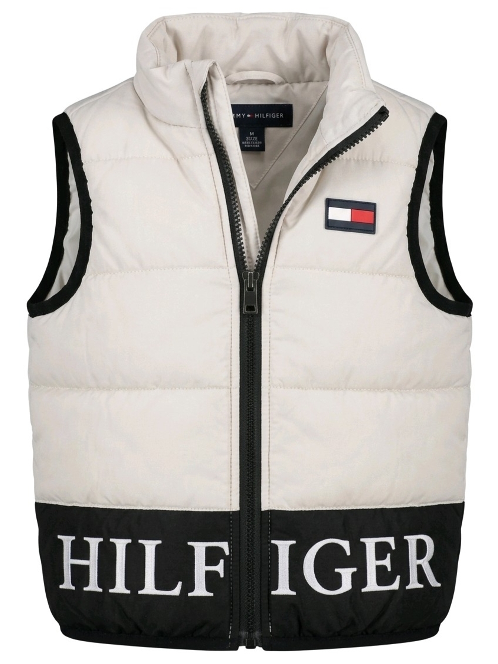 Tommy Hilfiger Two-Tone Puffer Vest - Cream & Black